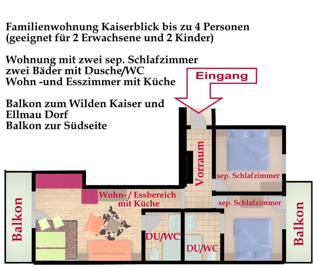 Kaiserapart Ellmau Zentrum Exteriör bild